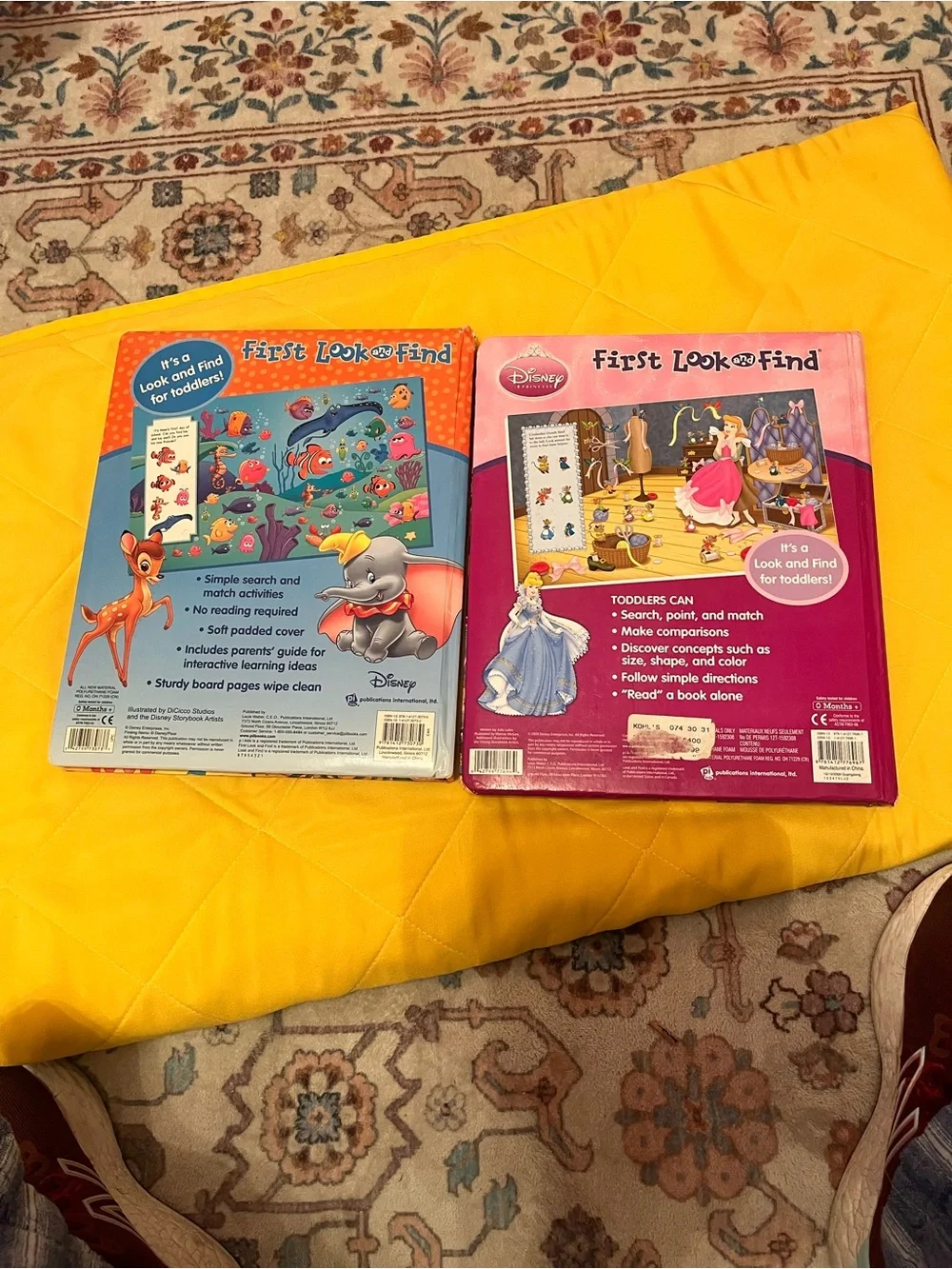 Disney Princess Look and Find Activity Book Pink Cover